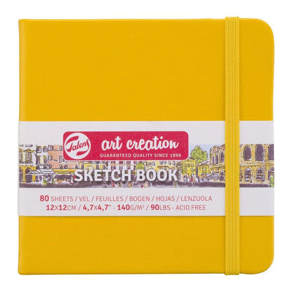 Cuaderno Vertical color amarillo dorado con hojas blancas de 9cm x 14cm