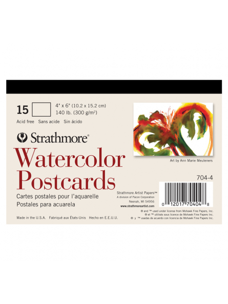 Tarjetas Postales de Acuarela Strathmore 300gr 10.2x15.2cm 15 Hojas
