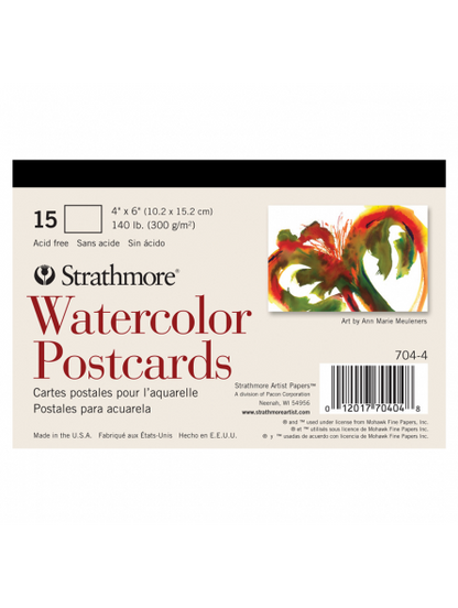 Tarjetas Postales de Acuarela Strathmore 300gr 10.2x15.2cm 15 Hojas