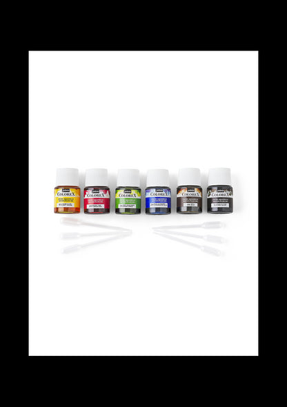 Set Tinta de Acuarela 6 Colores 20ml Pebeo Colorex
