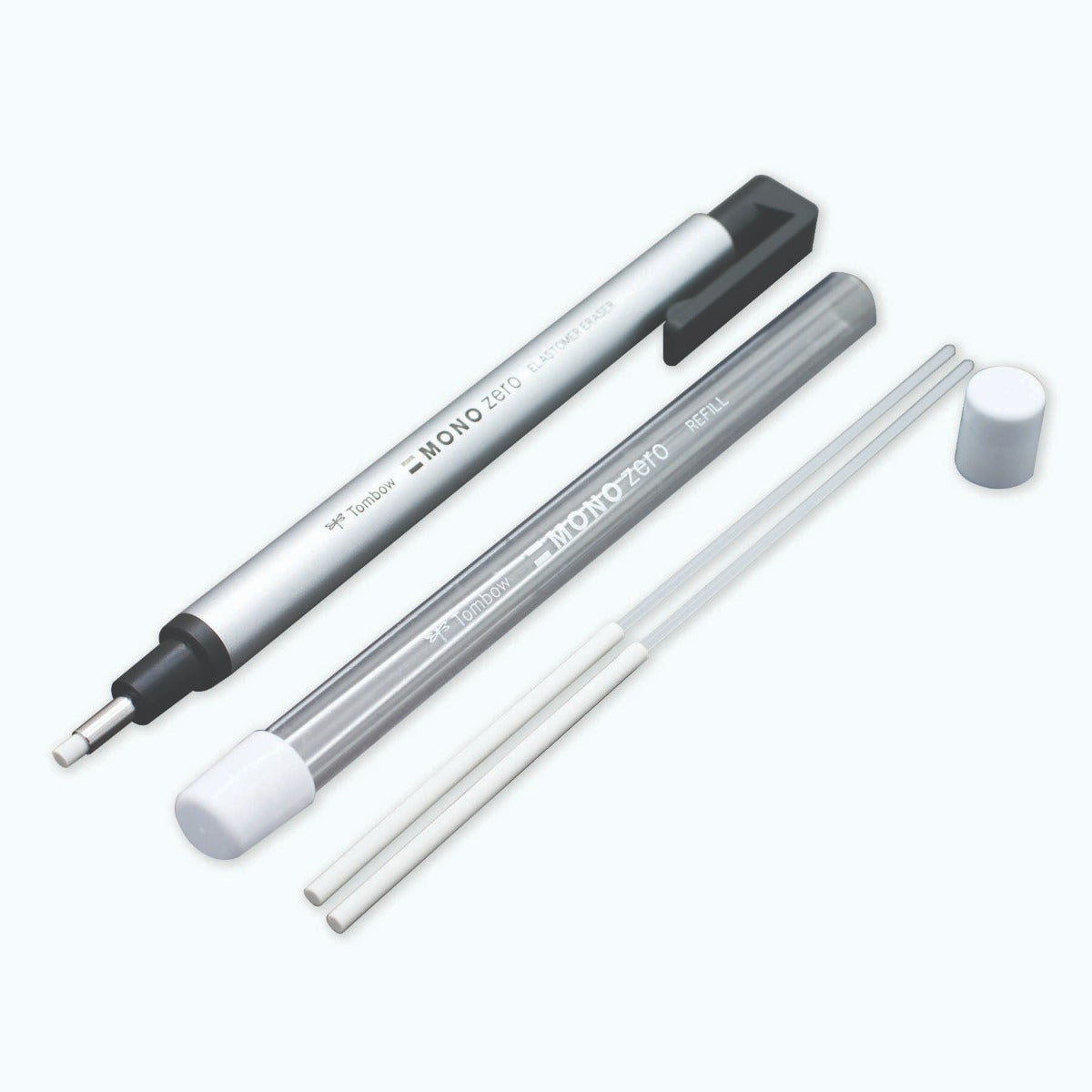 TOMBOW Goma de borrar de precisión redonda MONO Zero + repuesto